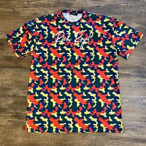 Rich Royal Mens Large Camo‎ T-Shirt Multi Color Streetwear Short Sleeve